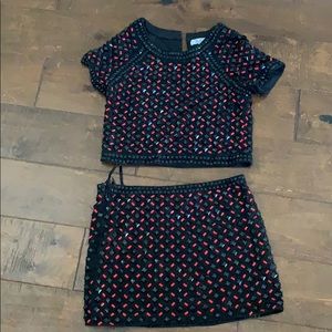 Parker two piece beaded set